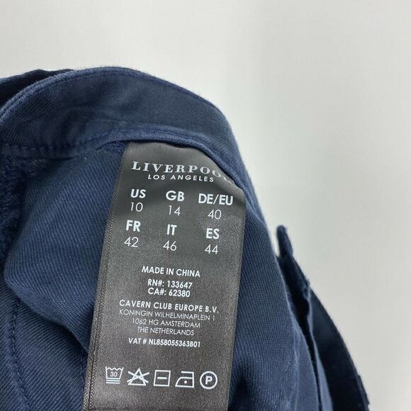 Liverpool Pants Dave Crop Linen Straight - Picture 8 of 10